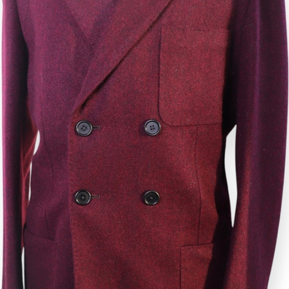 Vintage Mens Bespoke Handwoven Donegal Tweed Purple Wool Jacket - Picture 5 of 15